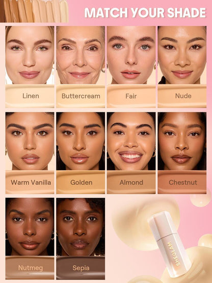 Full-Coverage Concealer-Nude Color Corrector Brightener And Highlighter Beauty Cosmetic Makeup For Women And Girls