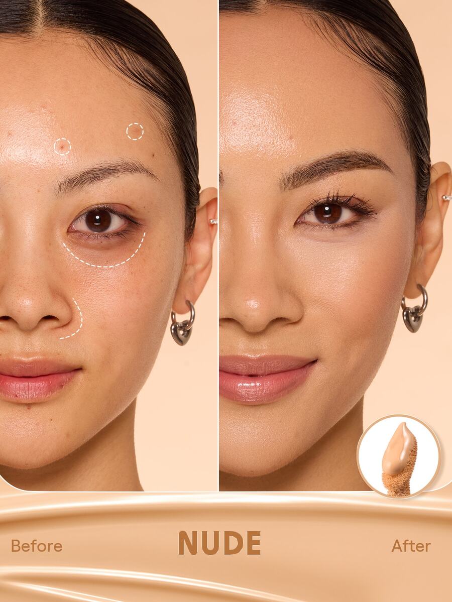 Full-Coverage Concealer-Nude Color Corrector Brightener And Highlighter Beauty Cosmetic Makeup For Women And Girls