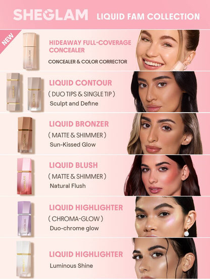 Full-Coverage Concealer-Nude Color Corrector Brightener And Highlighter Beauty Cosmetic Makeup For Women And Girls
